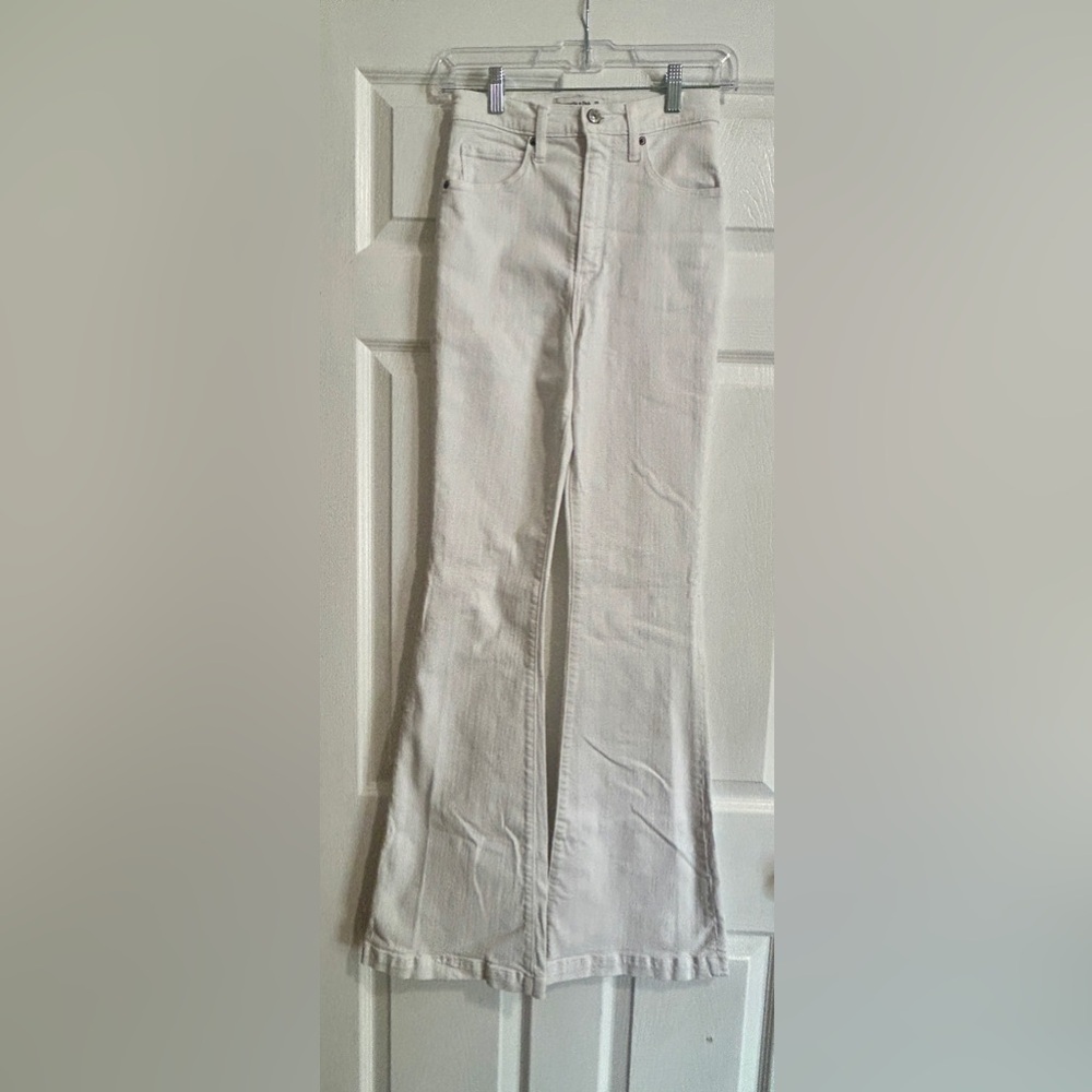Abercrombie & Fitch Off-White Wide Leg Jeans